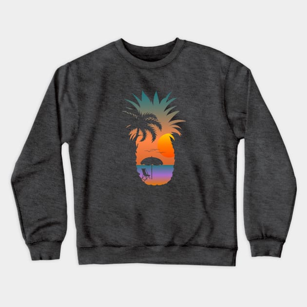 Summer Pineapple Delight Crewneck Sweatshirt by LittleLuxuriesDesigns